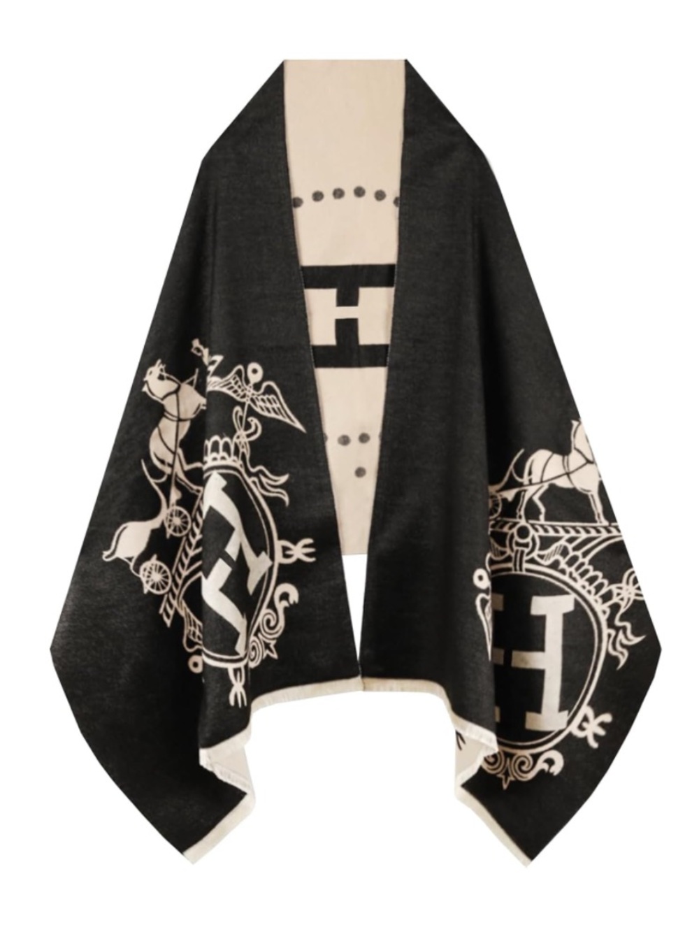 Hermes silk Shaw wrap